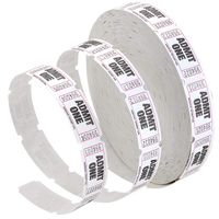 Kicko Admit 1 Single Ticket Rolls - White - 2000 per Roll - Carnival Tickets - Concert Tickets - Admission Tickets