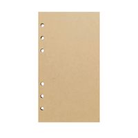 A6 6-Holes Cover Round Ring View Binder File Folder for Loose Leaf Sheet Protectors/Notebook Refill/DIY Scrapbooking/Binder Cover Protector (A6 Brown Paper, 5 Package)