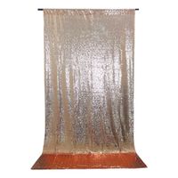 San Tungus Champagne-4FT X 6.5FT-Sequin Curtain, Sparkly Window Curtain, Glitter Party Photo Booth Background