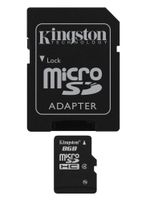 Kingston 8 GB microSDHC Class 4 Flash Memory Card SDC4/8GBET