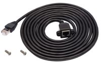 AAOTOKK RJ45 Ethernet Cable Cat 6 Female to Male Shielded Ethernet Network Connector Screw Panel Mount Extension Cable for Router, Modem (3M/10ft)
