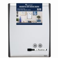 Quartet Magnetic Whiteboard, 11" x 14" Dry Erase Board, White Board, Black/Silver Frame (79367)