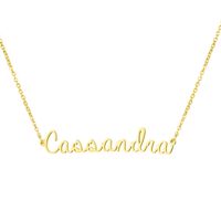 Awegift Personalized Name Necklace 18K Gold Plated New Mom Bridesmaid Gift Jewelry for Cassandra