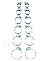 12Pc Assorted SMALL MEDIUM LARGE Hose Clamp Set Rust Resistant Zinc Plated PIPE CAR HOME
