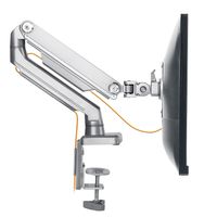 EleTab Single Monitor Desk Mount - Height Adjustable Single Monitor Stand Articulating Full Motion Swivel VESA Arm Fits for Computer Screen 17 to 32 inches, Hold up to 17.6 lbs