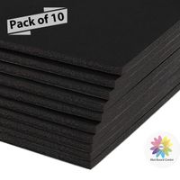 Mat Board Center, Pack of 10 3/16" Black Foam Core Backing Boards (18x24, Black)