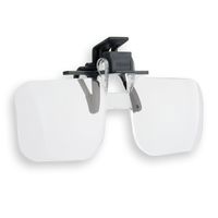 Carson Clip and Flip 1.5x 2.25 Diopters Magnifying Lenses for Reading, Hobby and Crafts - Set of 6