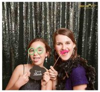 Mermaid Sequin Photography Backdrop 8FTx8FT Black&Silver Sequin Two Color Changed Reversible Shimmer Sequin Backdrop for Party Decor (8FTX8FT, Black+Silver)-0906E