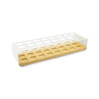 Three By Three Seattle Lipstick Organizer Vanity Organizer, White, Long (61005)
