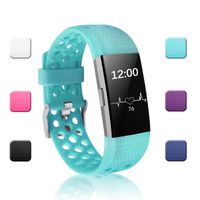 POY Replacement Bands Compatible for Fitbit Charge 2, Adjustable Breathable Wristbands with Air Holes Straps
