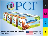 Premium Compatibles CE411X-PCI 4-Pack Full Laserjet Toner Set of Cartridges Average Page Yield