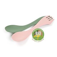Light My Fire BPA-Free Medium Spork BIO 2-Pack, SandyGreen/Dust