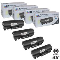 LD Compatible Toner Cartridge Replacement for Lexmark 601H 60F1H00 High Yield (Black, 4-Pack)