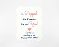 24ct Engagement Party Tags, Favor Hang Tags (EC-081-NC)