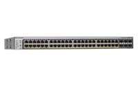 NETGEAR 52-Port Gigabit Stackable Smart Managed Pro PoE Switch (GS752TPSB) - with 48 x PoE/PoE+ @ 384W, 6 x 1G/2.5G SFP, Desktop/Rackmount, and ProSAFE Lifetime Protection