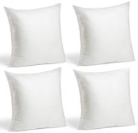 Foamily Set of 4-24 x 24 Premium Hypoallergenic Stuffer Pillow Inserts Sham Square Form Polyester, 24" L X 24" W, Standard/White