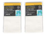 Lineco Polypropylene 3 inch Full View Photo Mounting Corners. Easily and Safely Mount Your Art, Photos, Craft, Documents, and More! Great for Scrapbooking, DIY, Gifts, Décor. Pack of 100, Set of 2.