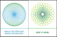 Quiplip EM05096PCK Sacred Geometry Greeting Cards"Inhale, Calm", 6-pack