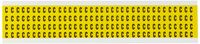 Brady 1500-C,  15 Series Number & Letter Card, 3/8" Height x 1/4" Width, Black on Yellow, Legend "C"  (144 per Card)