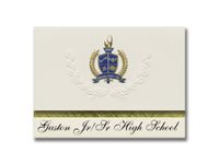 Signature Announcements Gaston Jr/Sr High School (Gaston, OR) Graduation Announcements, Presidential style, Elite package of 25 with Gold & Blue Metallic Foil seal