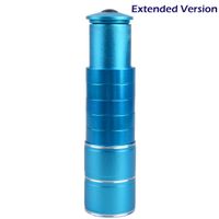 TRIWONDER MTB Bicycle Fork Stem Extender Handlebar Riser Bike Neck Extender Aluminium Alloy Stem Raiser (Blue - Extended Version)