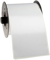 Brady B30-25-595-BLNKWT 4" Height x 6" Width, B-595 Indoor/Outdoor Vinyl, White BBP31 Pre-Printed Pre-Cut Labels Tape with Sign Headers, 175 per Roll