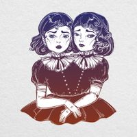 Creepy Twins - 5 Inch Wide Printed Vinyl Decal - Great for for MacBook, Laptop, Tablet and More!