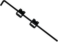 36" Vinyl Fence Gate Drop Rod (Black) - AKA Gate Drop Pin, Cane Bolt - Drop Rods for Securing One of The Double Gates to The Ground so The Other can be Latched to it - Powder Coated Gate Hardware