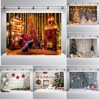 Lazinem Portable Print Christmas Style Collapsible Photography Background For Shooting Party Games & Activities