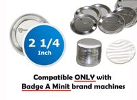 100 Pck - 2.25 inch ONLY for BAM Machines Pin Buttons - Generic Compatible with Badge A Minit 2 1/4" (57 mm)