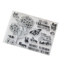 Seaskyer Clear Stamps for Cards Making, Silicone Stamps Flower, Flower DIY Silicone Clear Stamp Cling Seal Scrapbook Embossing Album Decor Craft