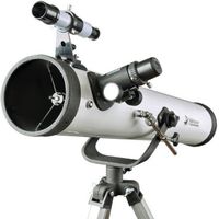 Telescope 76700 Scope for Beginners-Reflactor Travel Scope 76mm Aperture 700mm Focal Length with Tripod and 1.25 inch 10mm Eyepieces Smartphone Mount