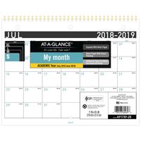 AT-A-GLANCE 2018-2019 Academic Year Wall Calendar, Small, 11 x 8-1/2, Contemporary (AY17XF2819)