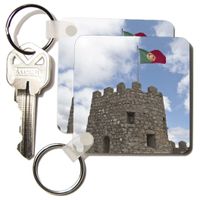 3dRose Portugal, Sintra, 9th c. Moorish Castle, Flag - EU23 JLG0009 - John Loggins - Key Chains, 2.25 x 4.5 inches, set of 2 (kc_82470_1)