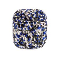 2019 Newest Luxurious Rhinestone AirPods Case with Keychain, Shockproof Protective Premium Crystal Cover Skin for AirPods Charging Case 2 & 1 (Black C13 No Keychain)