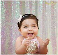 ShiDianYi Iridescent White Backdrops for Photography Transparent White-7FTX7FT-Glitter Backdrop Sequin Backdrop Curtain-0908E