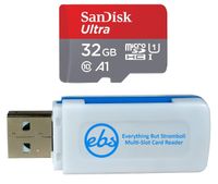 SanDisk 32GB Micro SDHC Ultra Memory Card Works with Motorola One, Moto Z4, Z3, Z3 Play, E6, E5, E5 Play, E5 Plus (SDSQUAR-032G-GN6MN) Bundle with 1 Everything But Stromboli (TM) MicroSD Card Reader