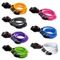 GoFriend Bike Lock High Security 5 Digit Resettable Combination Coiling Cable Lock Best for Bicycle Outdoors, Orange-1