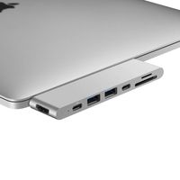 Purgo USB C Hub Adapter Dongle for MacBook Air 2019/2018, MacBook Pro 2019/2018-2016, with 4K HDMI, Thunderbolt 3 5K@60Hz, 100W PD, 2 USB 3.0 and SD/Micro Card Readers.