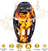 BixMe LED Flame Speakers,Torch Atmosphere Bluetooth Speakers,Outdoor Portable Speakers with Stereo Sound,LED Flickers Warm Table Lamp,TWS Supported,BT4.2 for iPhone/iPad/Android,Best Gift Choice.