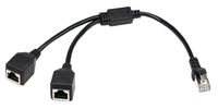 30cm/1ft RJ45 Network Cable zdyCGTime 1 RJ45 Female to 2 RJ45 Female Network Y type Cable,Used to switch networks between two computers or to connect to a printer etc(not used as a network separator)
