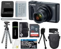 Canon PowerShot SX740 HS Digital Camera (Black) with 20MP, 4K HD Video, 40x Optical + 40x Digital Zoom, Wi-Fi, Bluetooth and 3.0" Tilt LCD + 32GB Card + Reader + Case + Tripod + Accessories Bundle