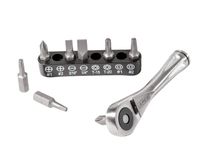 ARES 70040-1/4-Inch Drive Close Quarter Micro Bit Ratchet | Mini Screwdriver with High Torque 72-Tooth Gearhead - 5 Degree Sweep - Spring Loaded Detent Ball Bit Holder