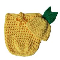 Baby Photography Props Pineapple Hat Sleeping Bag Newborn Boy Girl Photo Shoot Outfits Infant Crochet Unisex Set Yellow