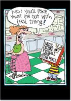 0082 'Poke Your Eye Out' - Funny Mother's Day Greeting Card with 5" x 7" Envelope by NobleWorks