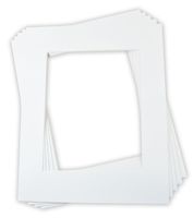 Golden State Art, Pack of 5, 16x20 Picture Mats Mattes, 8-ply, with White Core Bevel Cut for 11x14 Photo + Backing + Clear Bags, Color: Off-White