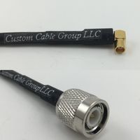 12 inch RGU178 MCX FEMALE ANGLE to TNC MALE Pigtail Jumper RF coaxial cable 50ohm High Quality Quick USA Shipping