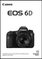User's Instruction Manual Book for Canon EOS 6D Digital Camera