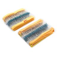 Pixnor 1120pcs 56 Values 14W 0.25W 1% Metal Film Resistors Assorted Kit Set (1ohm-10Mohm)