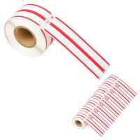 NineLeaf 8 Rolls Medium White w/Red Stripe 2-up File Folder Labels Compatible for Dymo 30276 9/16" x 3 7/16" 14mm x 87mm (260 Labels per roll) for 450 450 Duo 450 Turbo 450 Twin Turbo 4XL EL40 EL60